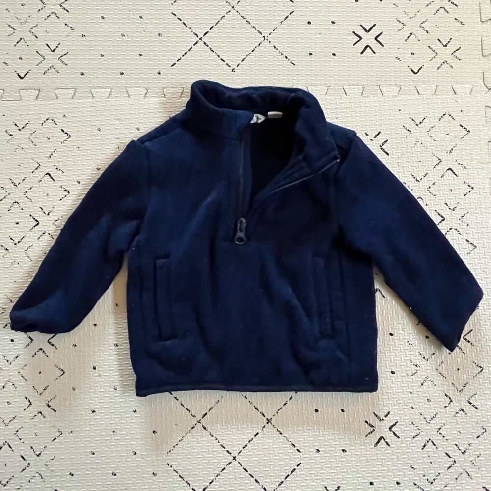 12-18m Janie and Jack Navy Quarter zip